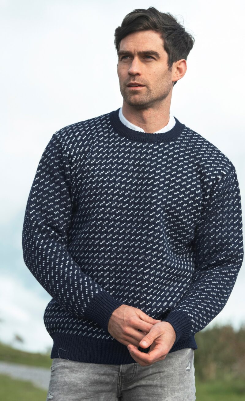 Aran Crafts Norwegian Style Crewneck Sweater Genser