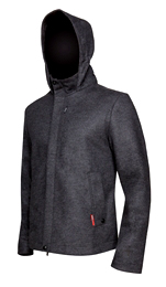 Icebreaker New Zealand Mens Merino Wool Waist Length Coat-Boulder Hood