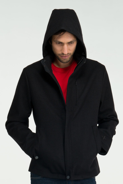 Icebreaker New Zealand Mens Merino Wool Waist Length Coat-Legacy Hood