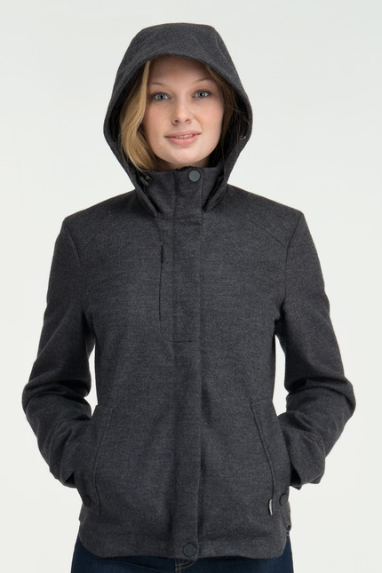 Icebreaker New Zealand Womens Merino Wool Waist Length Skyline Hood Jacket Coat