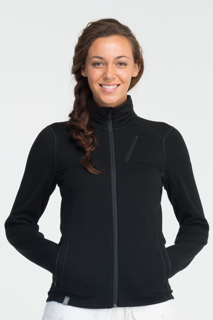 Icebreaker New Zealand Womens Merino Wool cascade zip jacket womens long sleeve zip track jacket sweater