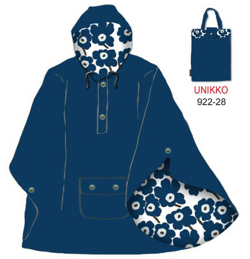 marimekko rain coat poncho/raincoat with Polka Dots