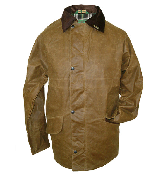 Mens Oxford Blue Waxed Cotton Field Jacket Rain Jacket Raincoat