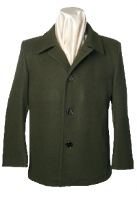 Mens Classic Wool Button Front Buttoned Winter Coat by Sterling Wear