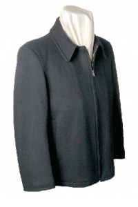 Mens Classic Wool Zip Front Zipper Zippered Winter Coat by Sterlingwear Of Boston