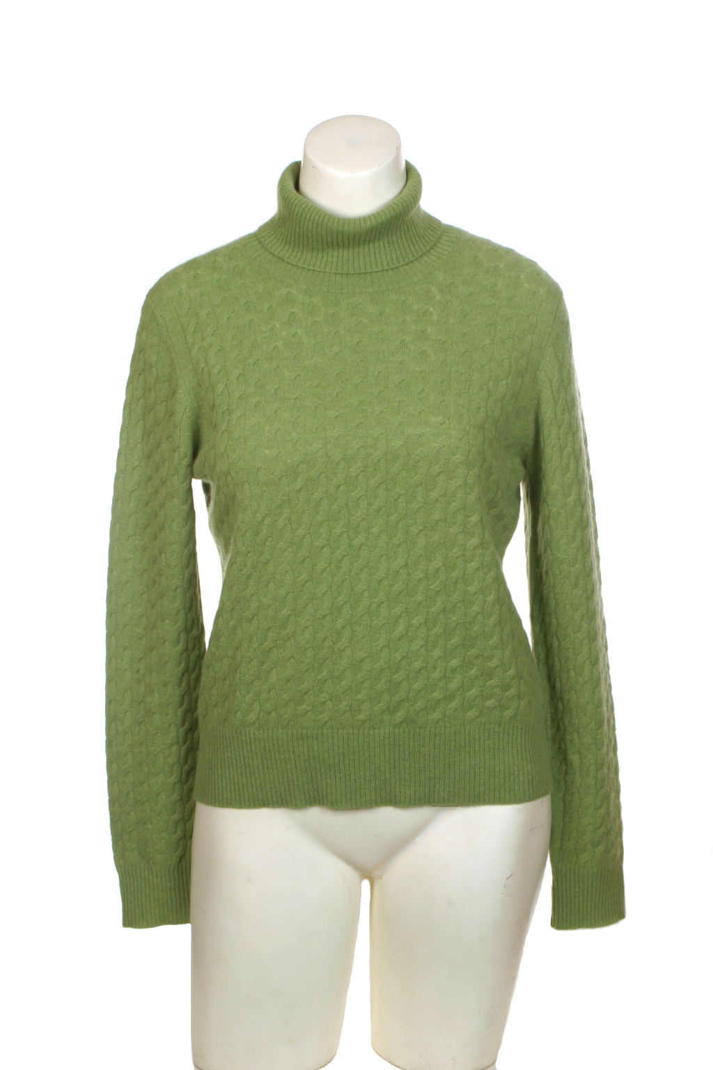 Thrift Shop Sweater Second Hand Womens Geneva Green Cashmere XL Sweater