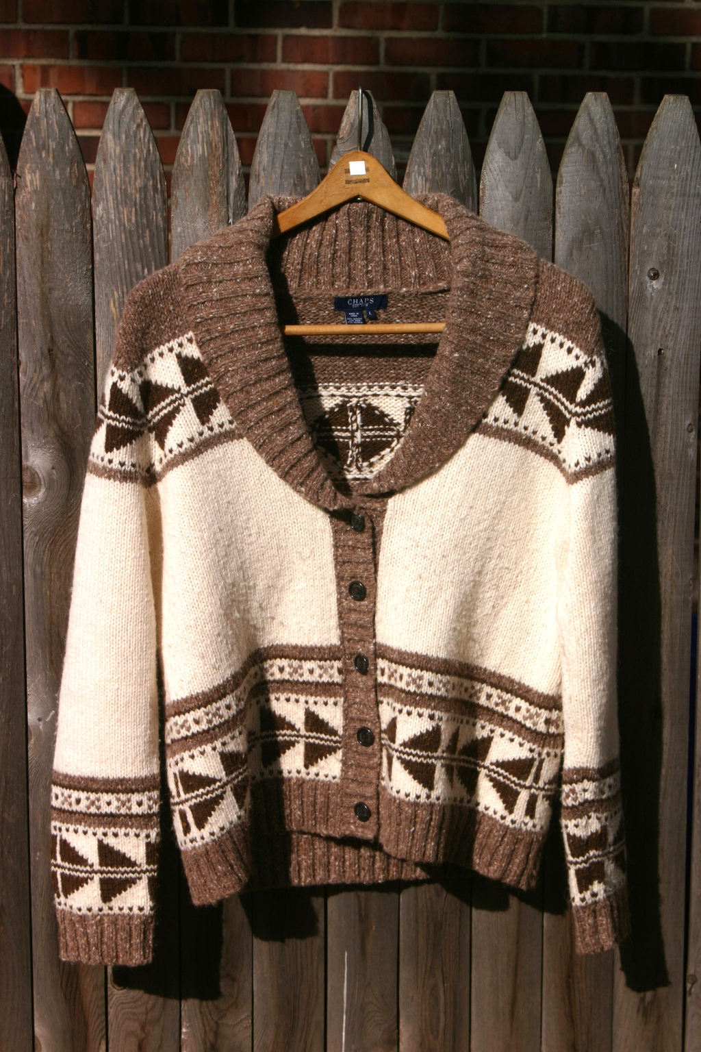 Thrift Shop Sweater Second Hand Ladies Chaps Lg Cardigan Cowichan Ralph Lauren Polo